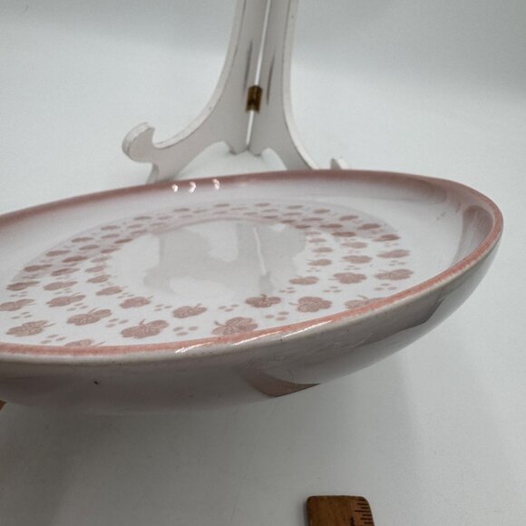 FALLING LEAVES by Denby Small Platter Oval 12.75" made in England Stoneware pink - Picture 5 of 10